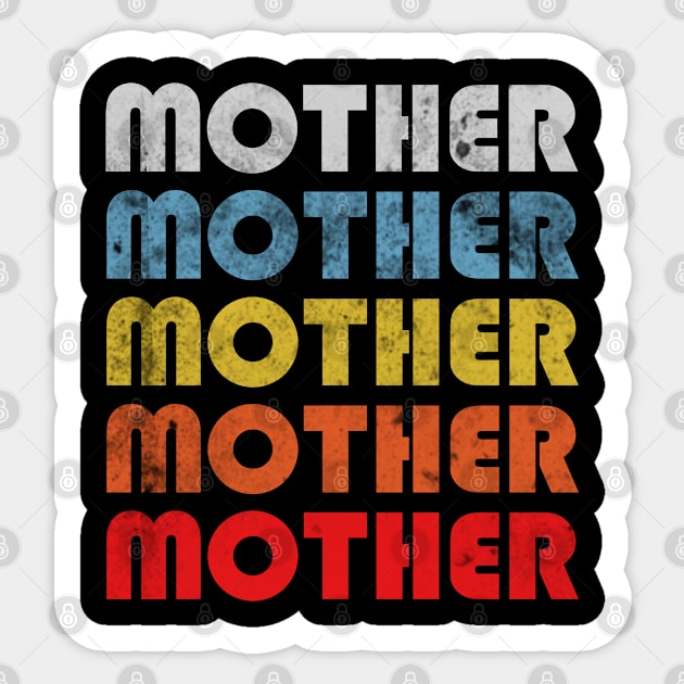 Mother gift retro design. Perfect present for mom dad friend him or her Sticker by SerenityByAlex